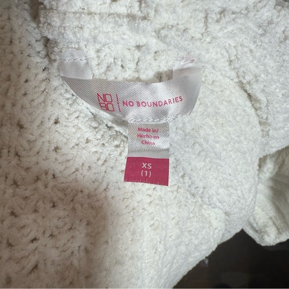 No Boundaries Women's White Open Cardigan Size XS - Picture 5 of 5